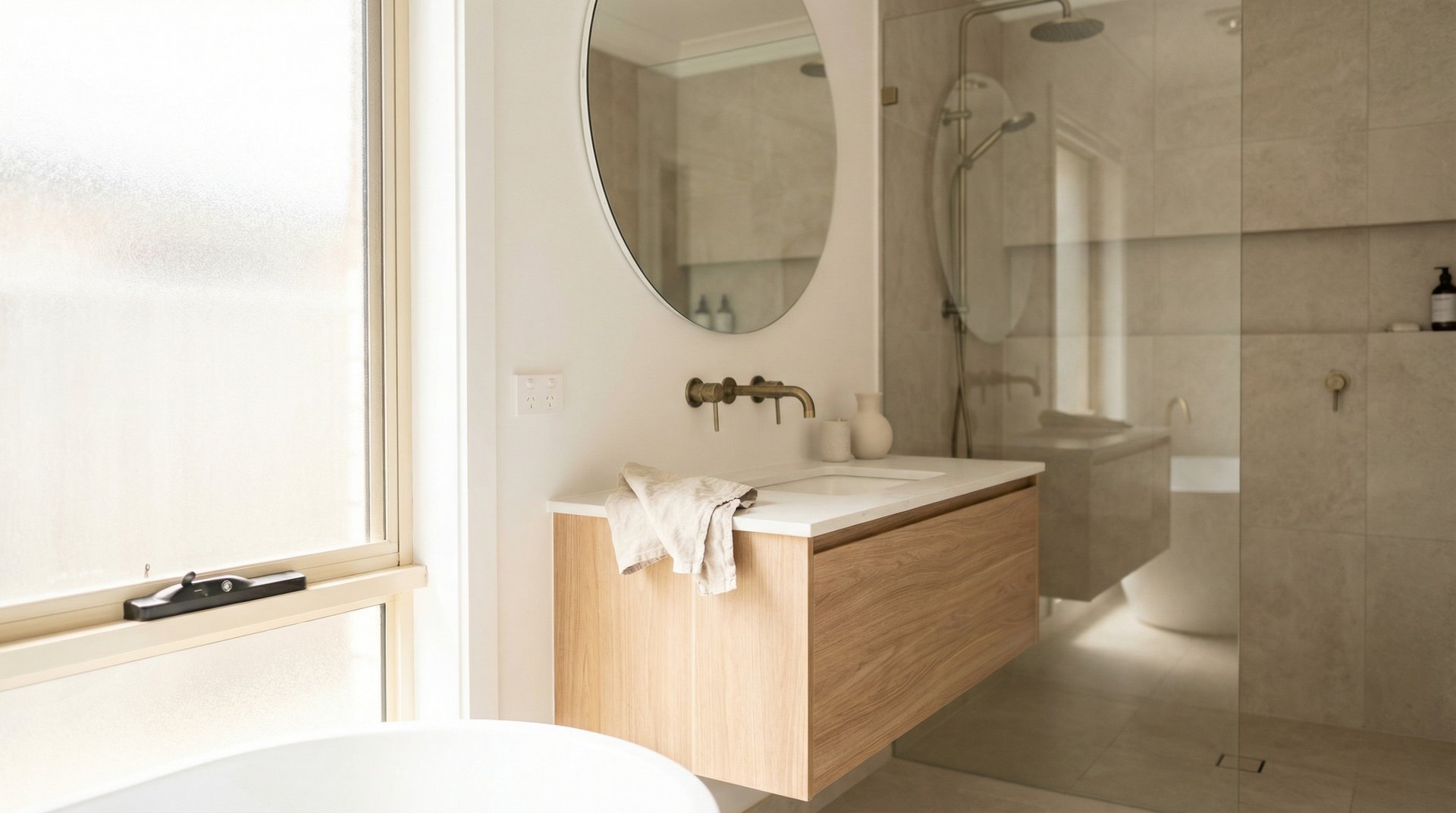 Complete modern bathroom renovation with quality fixtures in Freshwater